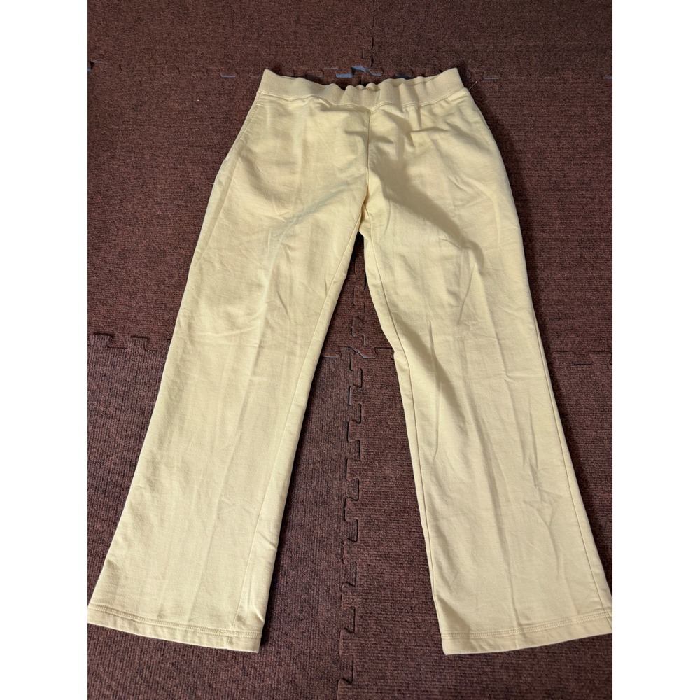 Antthony Original Womens Pale Yellow Wide Leg Knit Lounge Pants Style 8277-P L‎